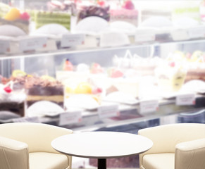 Table Top And Blur Interior Background