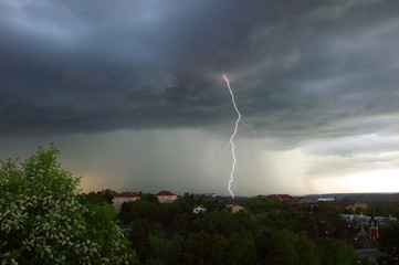 Lightning strike in Sweden