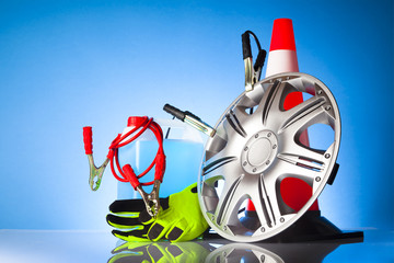 group of car accessories
