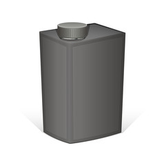 Black Container Isolated on White