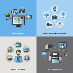 Photography Icons Flat