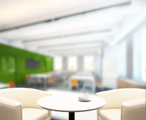 Wood Table  Top Background In Office