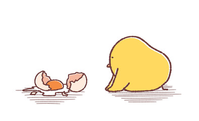 ヒヨコと卵 © TAMAGO POTATO