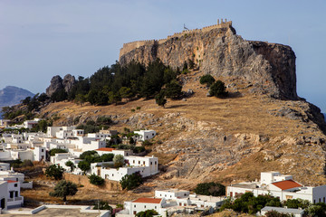 Lindos town with hill forts, Rodos, Greece