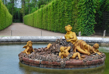 flora  fountain in Versailles Palace garden, France