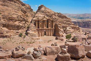 The al-Dayr tomb or monastery part of the Petra complex in Jorda