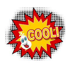 Cartoon Cool. Vector illustration.