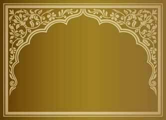 wedding card design, paisley floral pattern , India