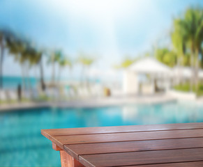 Table Top And Blur Nature Background