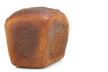 black bread brick isolated