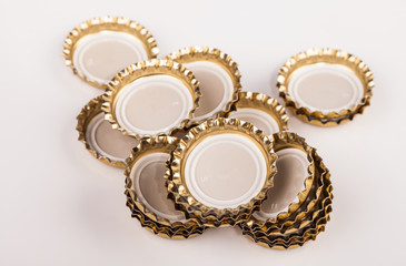 golden bottle caps
