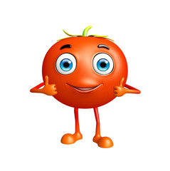 Tomato character with thumbs up pose