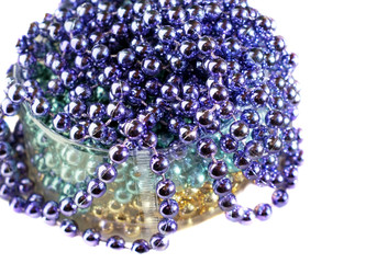 Lilac glass beads as abstract background
