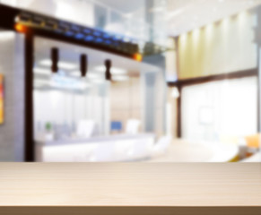Table Top And Blur Office of Background