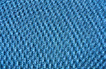 Texture of a blue woven synthetic waterproof fabric