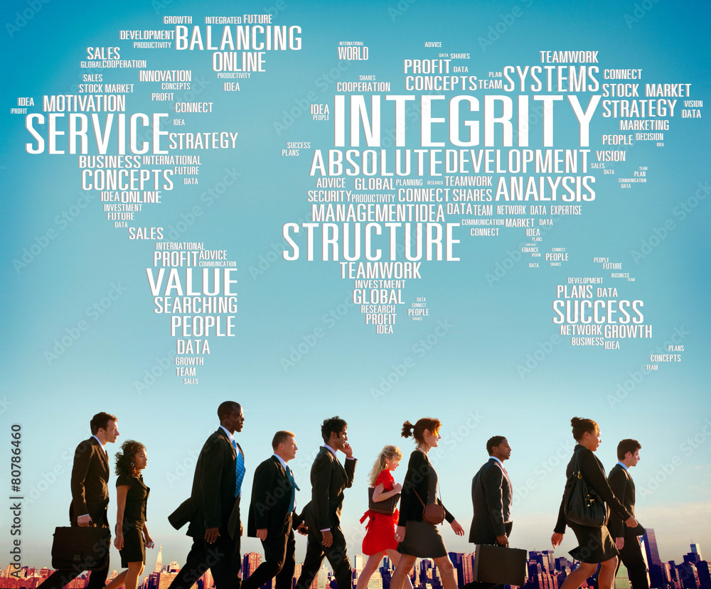 Poster integrity structure service analysis value service concept