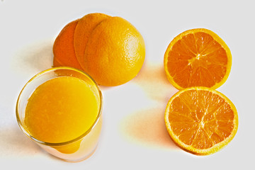 orange juice in the glass