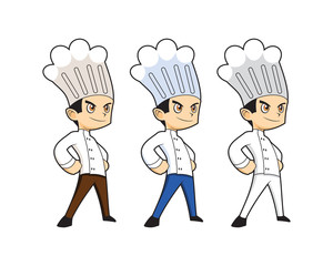 kid chef cartoon vector illustration