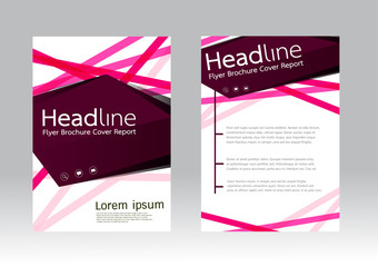 Abstract design vector template for brochure flyer in A4 size