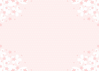 桜　ドット背景