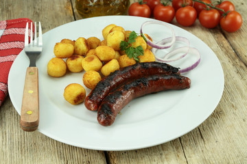 merguez et pommes de terre