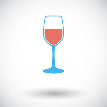 Wine flat icon