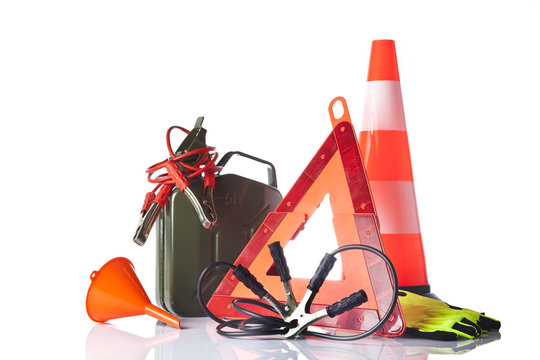 warning triangle and car service accessories