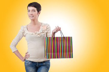 Girl after the shopping spree