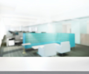 Table Top And Blur Office Background