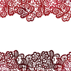 Lacy elegant border. Invitation card.