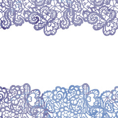Lacy elegant border. Invitation card.