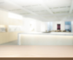 Table Top And Blur Office of Background