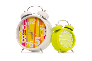 Alarm clock isolated on the white background