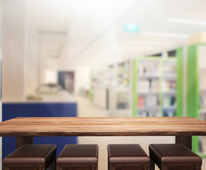 Table Top And Blur Office Background