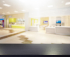 Table Top And Blur Office Background