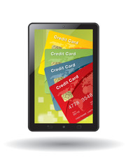 Digital tablet and credit card