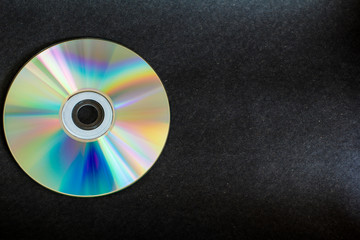 Digital versatile disc on a black background