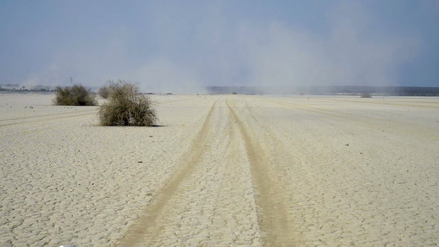 Travel in off-road vehicle, Danakil Depression, Ethiopia, Africa