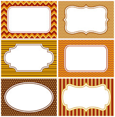 Decorative frames with copy spaces and  autumn colors