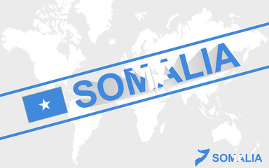Somalia map flag and text illustration