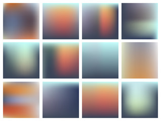 Naklejka premium Set of vector gradient, blur backgrounds.