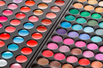 Colorful makeup palettes