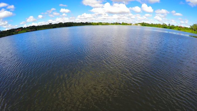 Aerial View from Lago Paranoa in Brasilia the capital of Brazil