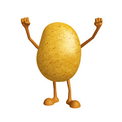 Potato character with standing pose