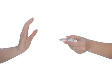 Woman's hand holding Vogel wand