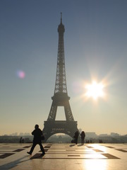 Sunrise at the Eiffel tower. Paris.