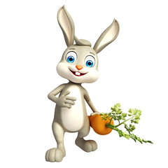 Fototapeta na wymiar Easter Bunny character with carrot