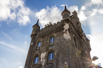 Fototapeta premium Schoenfels castle in Luxembourg, sunny day