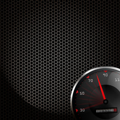 Racing background with speed tachometer..