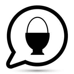 Vector egg bubble icon.